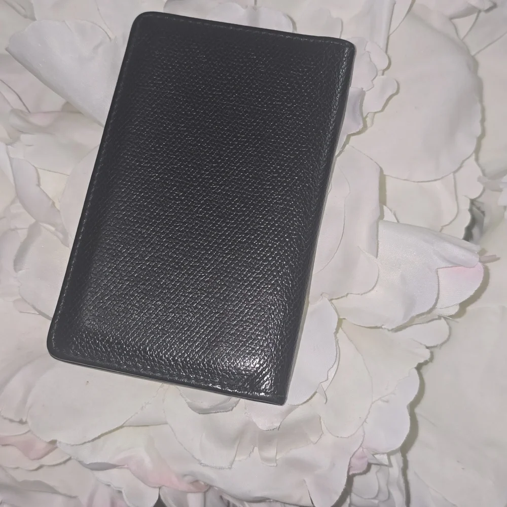 Chanel Card Holder In Black Leather